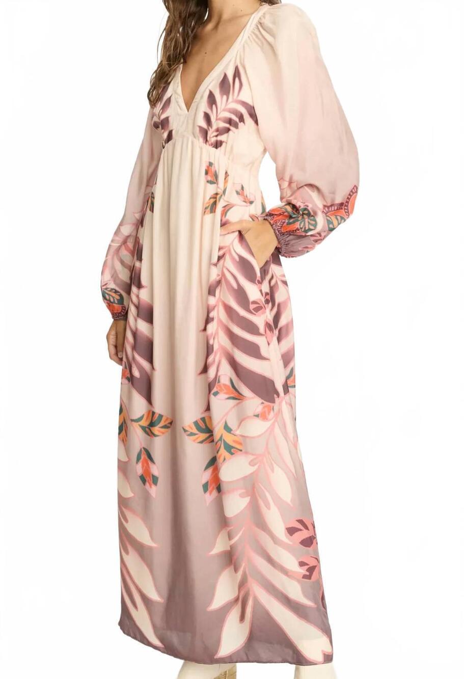 NEW CABALLERO mindy maxi dress in copper orchard